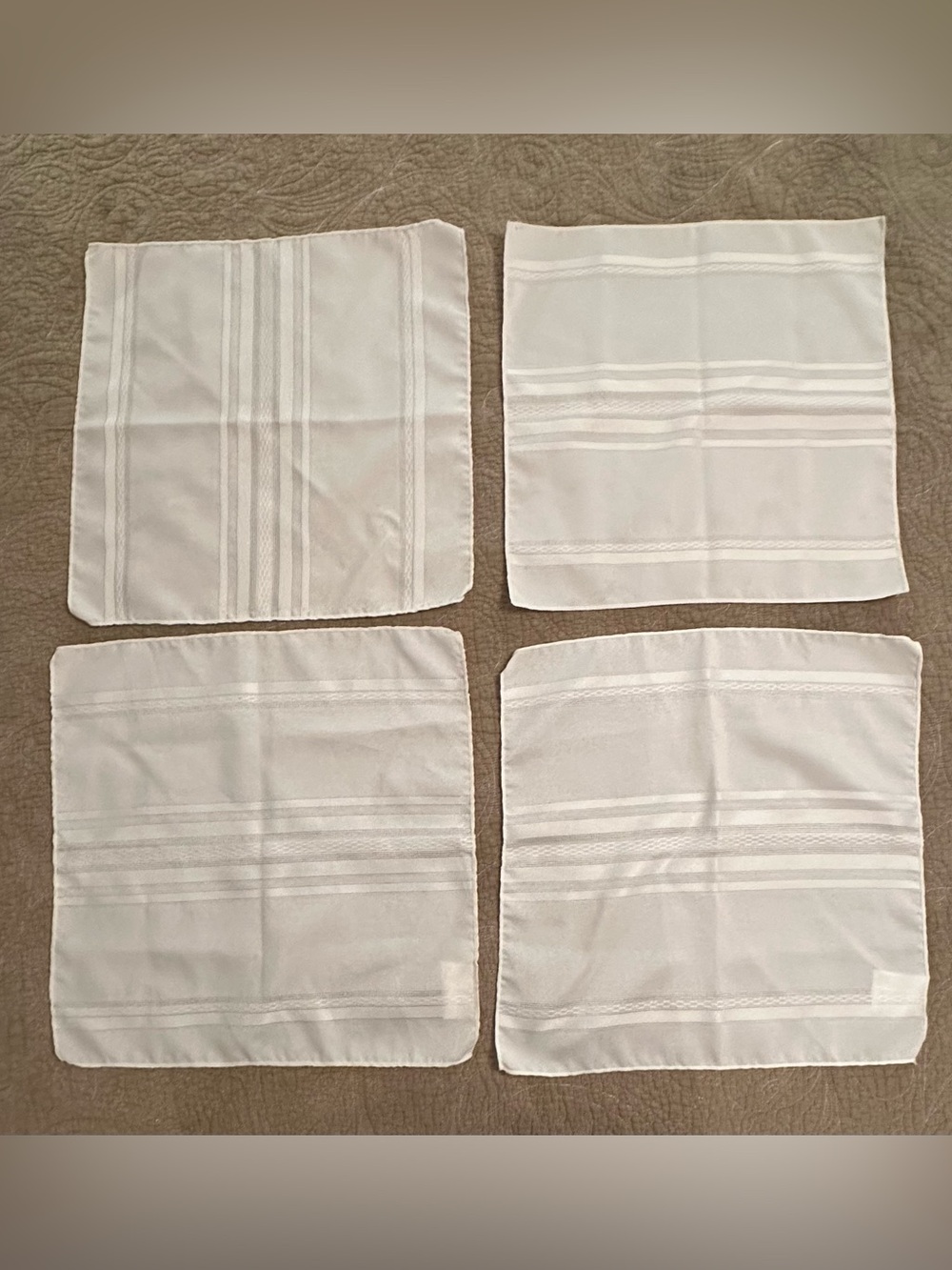 Fashion Industries • set of 4 cream colored napkins • cloth